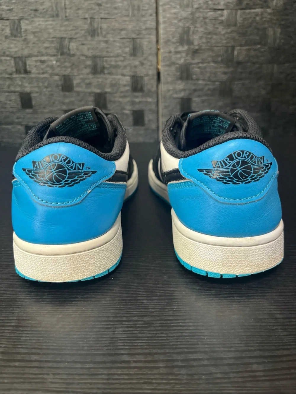 Air Jordan 1 Retro Low OG  Sz 7.5  White Blue- Black CZ0775-104. No Inserts/Box